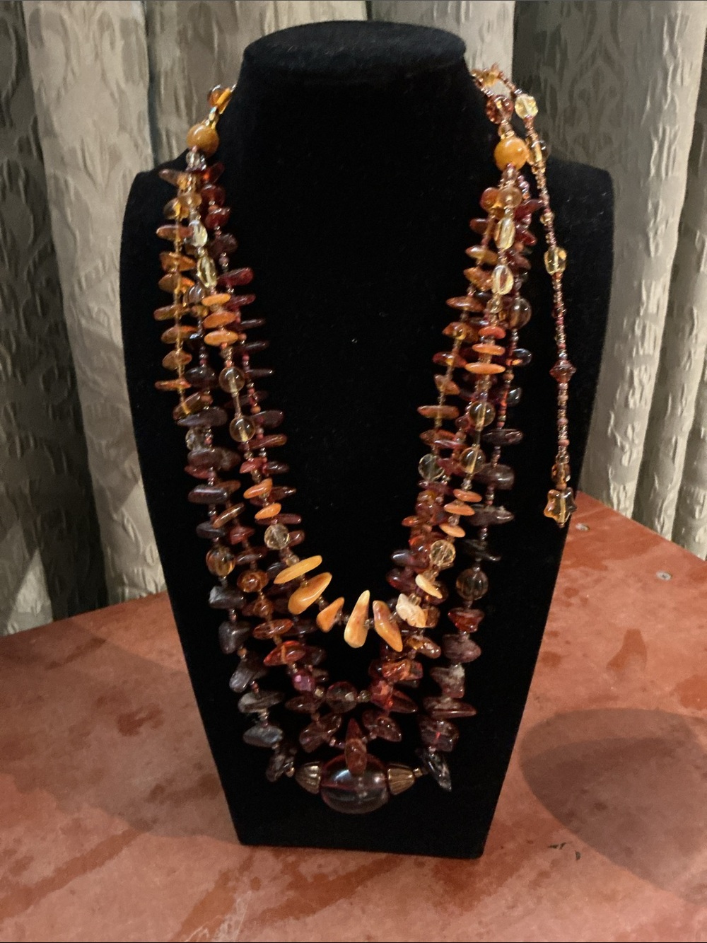 Multi-Stone Baltic Amber Necklace in Graduating Colors